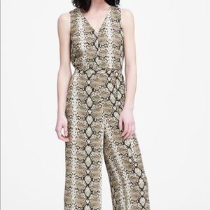 Banana Republic wide-leg, snake skin jumpsuit